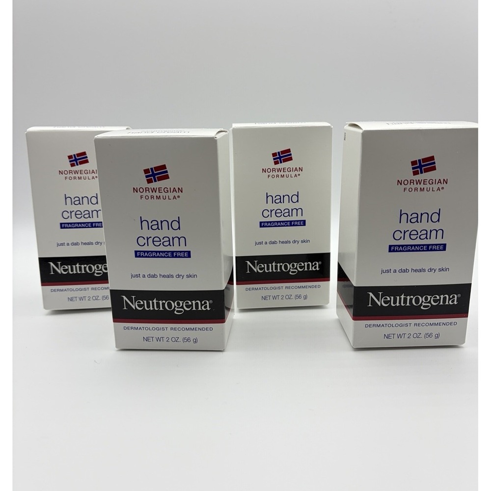 Neutrogena Norwegian Formula Hand Cream Fragrance Free 2 oz Lot of 4 NEW